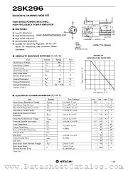 2SK296 datasheet pdf Hitachi Semiconductor