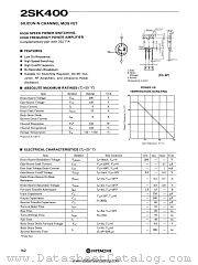 2SK400 datasheet pdf Hitachi Semiconductor
