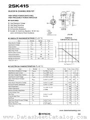2SK415 datasheet pdf Hitachi Semiconductor