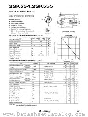 2SK554 datasheet pdf Hitachi Semiconductor