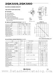 2SK559 datasheet pdf Hitachi Semiconductor