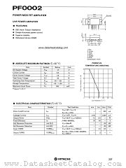 PF0002 datasheet pdf Hitachi Semiconductor
