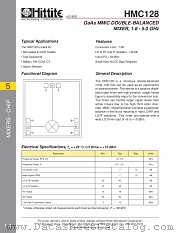 HMC128 datasheet pdf Hittite Microwave Corporation