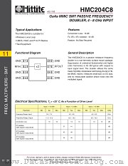 HMC204C8 datasheet pdf Hittite Microwave Corporation