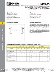 HMC205 datasheet pdf Hittite Microwave Corporation