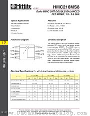 HMC216MS8 datasheet pdf Hittite Microwave Corporation