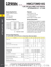 HMC273MS10G datasheet pdf Hittite Microwave Corporation