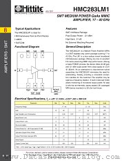 HMC283LM1 datasheet pdf Hittite Microwave Corporation