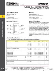 HMC291 datasheet pdf Hittite Microwave Corporation