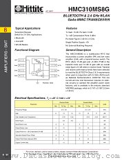 HMC310MS8G datasheet pdf Hittite Microwave Corporation