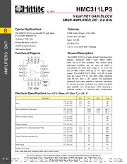 HMC311LP3 datasheet pdf Hittite Microwave Corporation