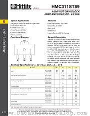 HMC311ST89 datasheet pdf Hittite Microwave Corporation