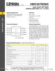 HMC327MS8G datasheet pdf Hittite Microwave Corporation