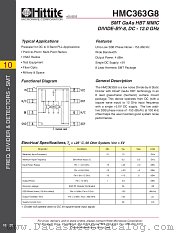 HMC363G8 datasheet pdf Hittite Microwave Corporation