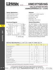 HMC377QS16G datasheet pdf Hittite Microwave Corporation