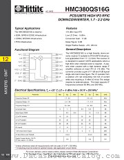 HMC380QS16G datasheet pdf Hittite Microwave Corporation