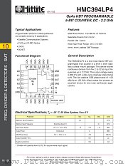 HMC394LP4 datasheet pdf Hittite Microwave Corporation