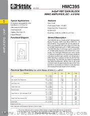 HMC395 datasheet pdf Hittite Microwave Corporation