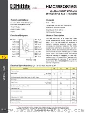 HMC398QS16G datasheet pdf Hittite Microwave Corporation