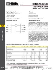 HMC399MS8 datasheet pdf Hittite Microwave Corporation
