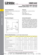 HMC442 datasheet pdf Hittite Microwave Corporation