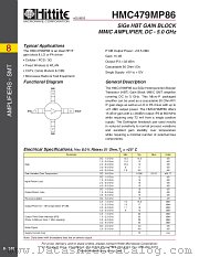 HMC479MP86 datasheet pdf Hittite Microwave Corporation