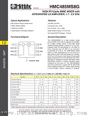 HMC485MS8G datasheet pdf Hittite Microwave Corporation