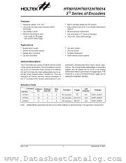 HT6010 datasheet pdf Holtek Semiconductor