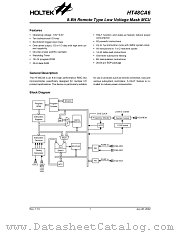 HT48CA6 datasheet pdf Holtek Semiconductor