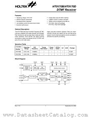 HT9170B datasheet pdf Holtek Semiconductor