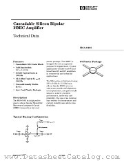 MSA-0485 datasheet pdf Agilent (Hewlett-Packard)