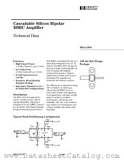 MSA-1023 datasheet pdf Agilent (Hewlett-Packard)