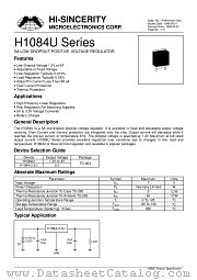 H1084U datasheet pdf Hi-Sincerity Microelectronics
