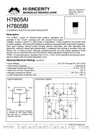 H7805AI datasheet pdf Hi-Sincerity Microelectronics