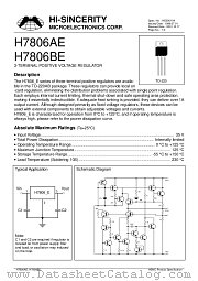 H7806AE datasheet pdf Hi-Sincerity Microelectronics