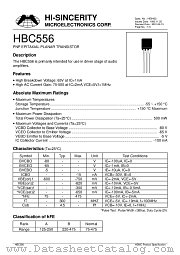 HBC556 datasheet pdf Hi-Sincerity Microelectronics