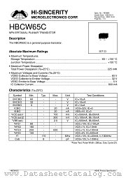 HBCW65C datasheet pdf Hi-Sincerity Microelectronics