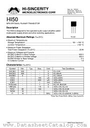 HI50 datasheet pdf Hi-Sincerity Microelectronics