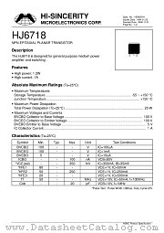 HJ6718 datasheet pdf Hi-Sincerity Microelectronics
