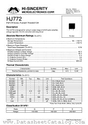 HJ772 datasheet pdf Hi-Sincerity Microelectronics