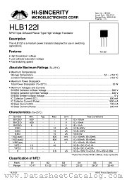HLB122I datasheet pdf Hi-Sincerity Microelectronics