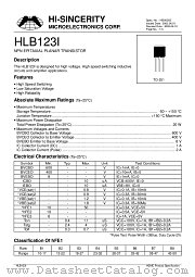 HLB123I datasheet pdf Hi-Sincerity Microelectronics