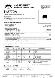HM772A datasheet pdf Hi-Sincerity Microelectronics