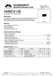 HMBD4148 datasheet pdf Hi-Sincerity Microelectronics