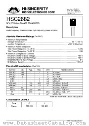 HSC2682 datasheet pdf Hi-Sincerity Microelectronics