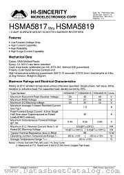 HSMA5818 datasheet pdf Hi-Sincerity Microelectronics