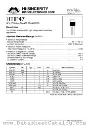 HTIP47 datasheet pdf Hi-Sincerity Microelectronics