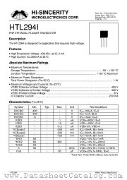 HTL294I datasheet pdf Hi-Sincerity Microelectronics