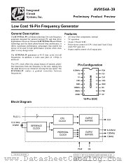 AV9154A-39CS16 datasheet pdf Integrated Circuit Systems