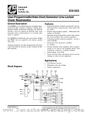ICS1522 datasheet pdf Integrated Circuit Systems
